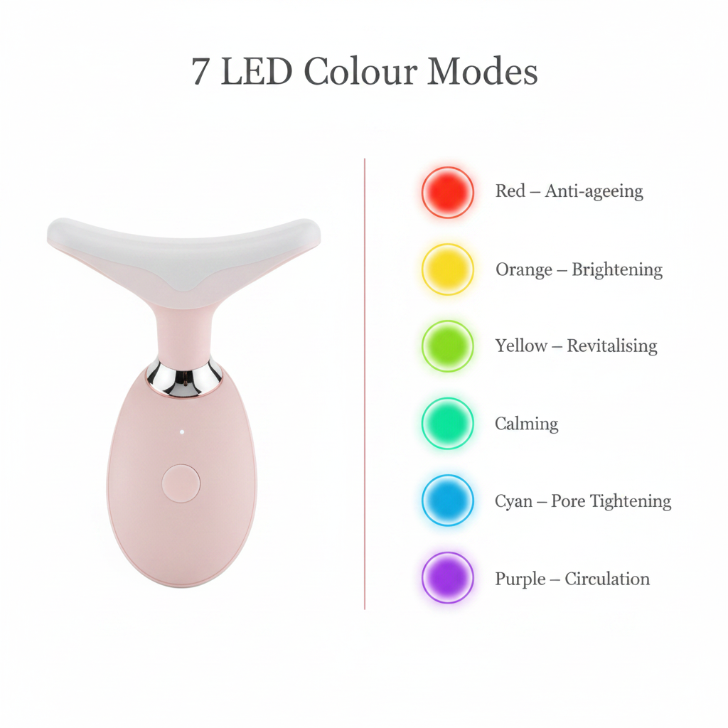 EMS Thermal Neck & Face Massager | Microcurrent, LED & Heat Wellness Device Vertex Health