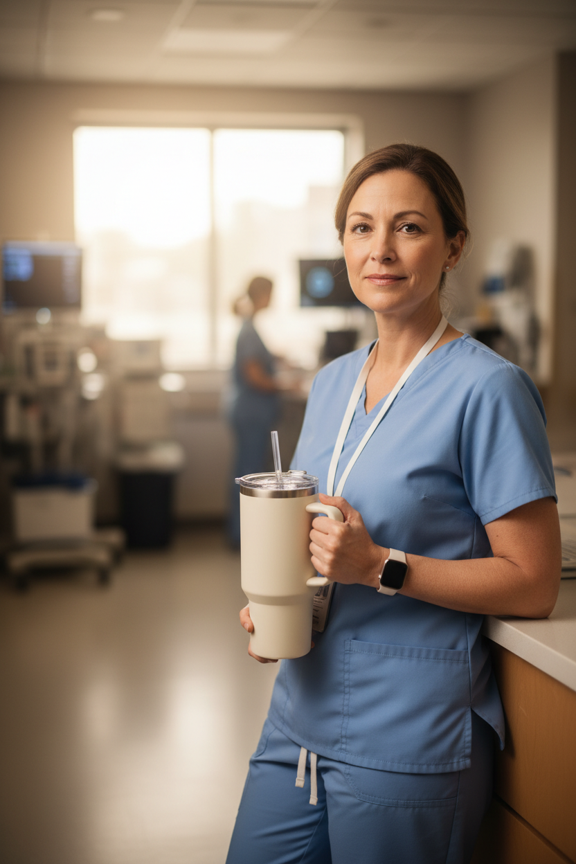Nurse on Duty — 40oz Tumbler Lifestyle