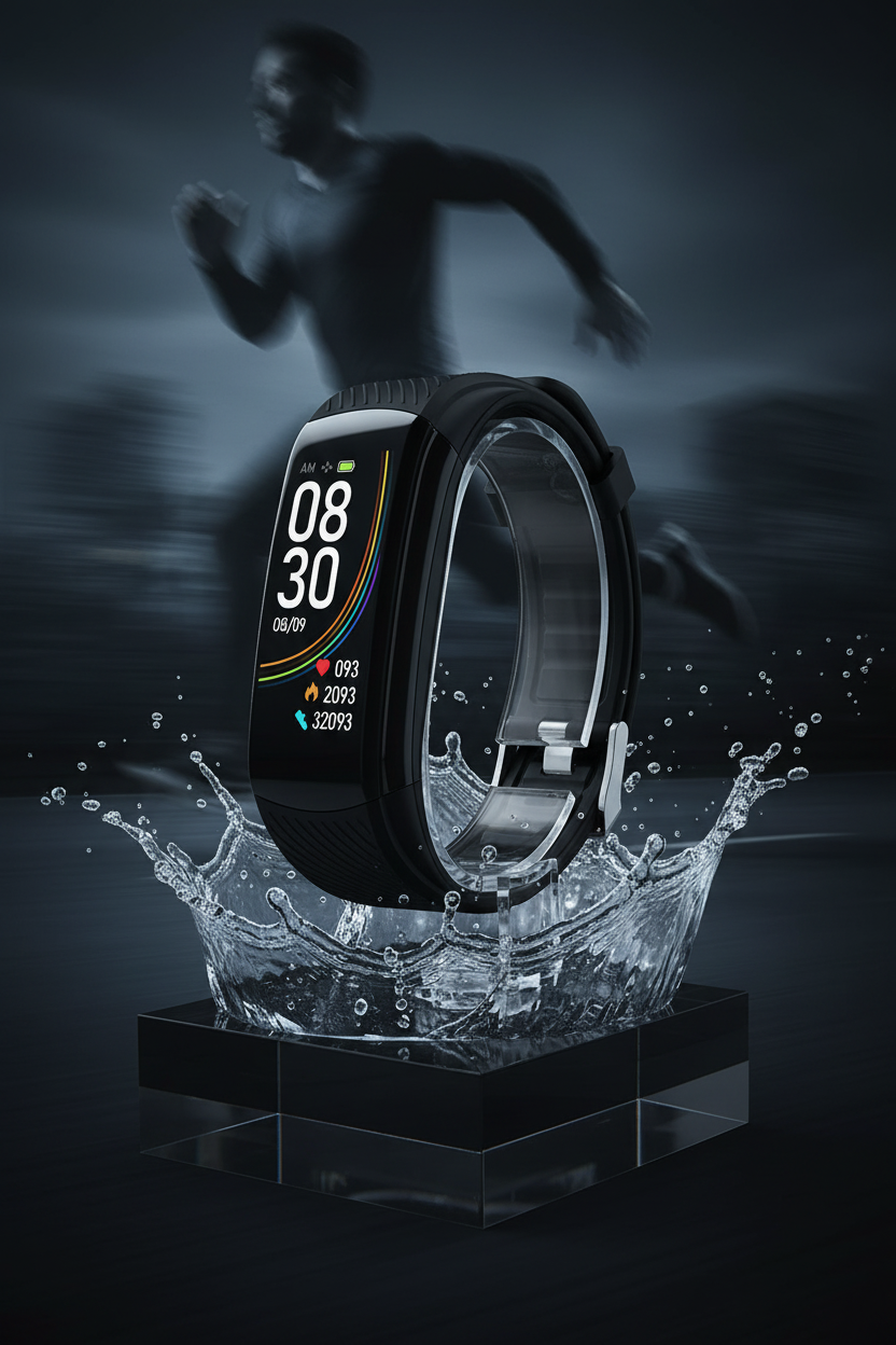 Smart Watch Black — Running
