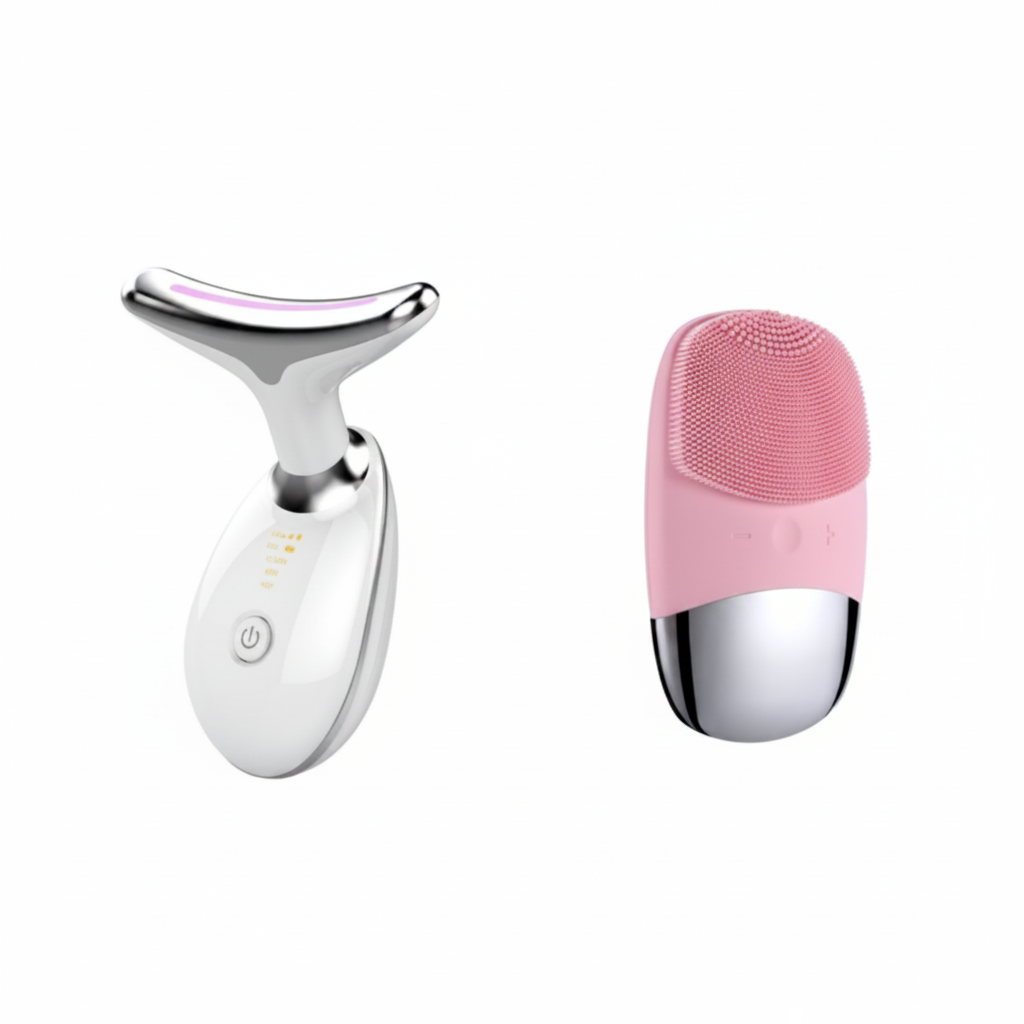 EMS Thermal Neck & Face Massager | Microcurrent, LED & Heat Wellness Device Vertex Health