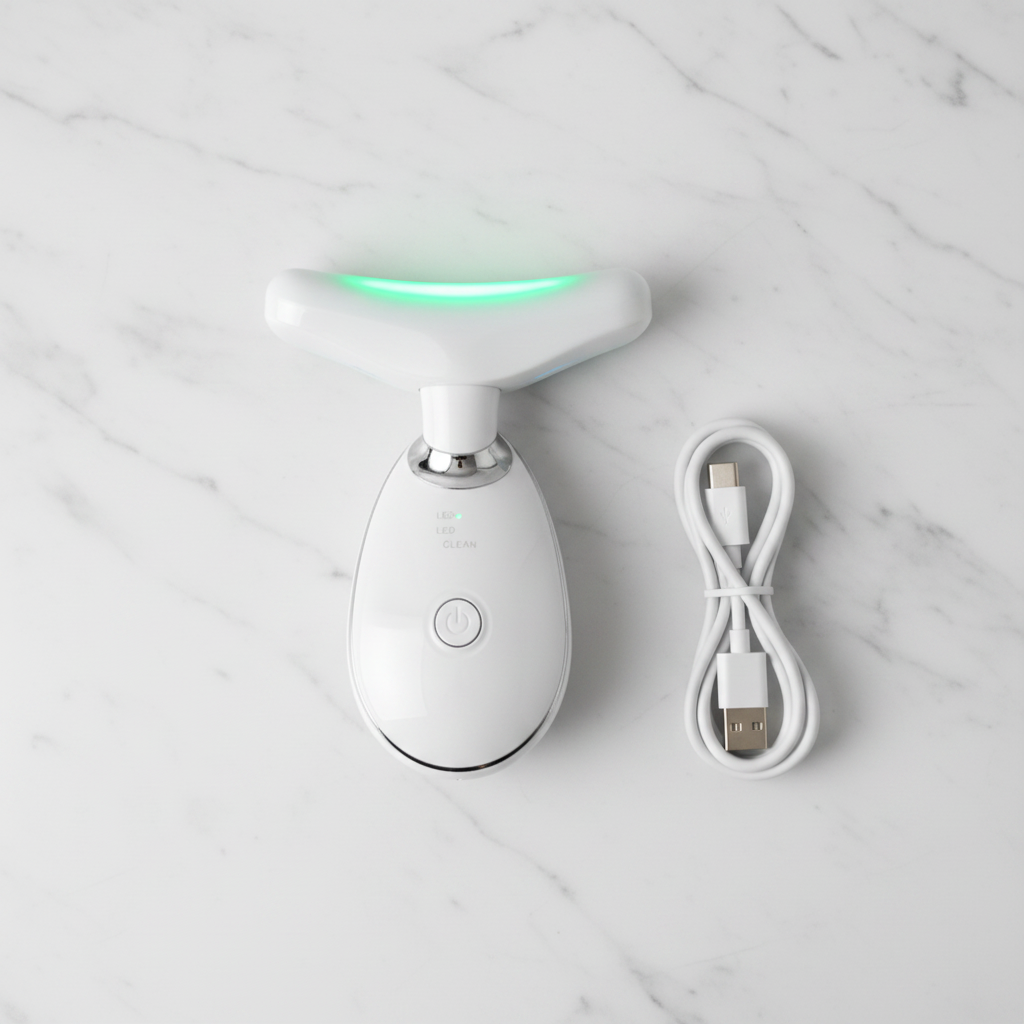 EMS Thermal Neck & Face Massager | Microcurrent, LED & Heat Wellness Device Vertex Health